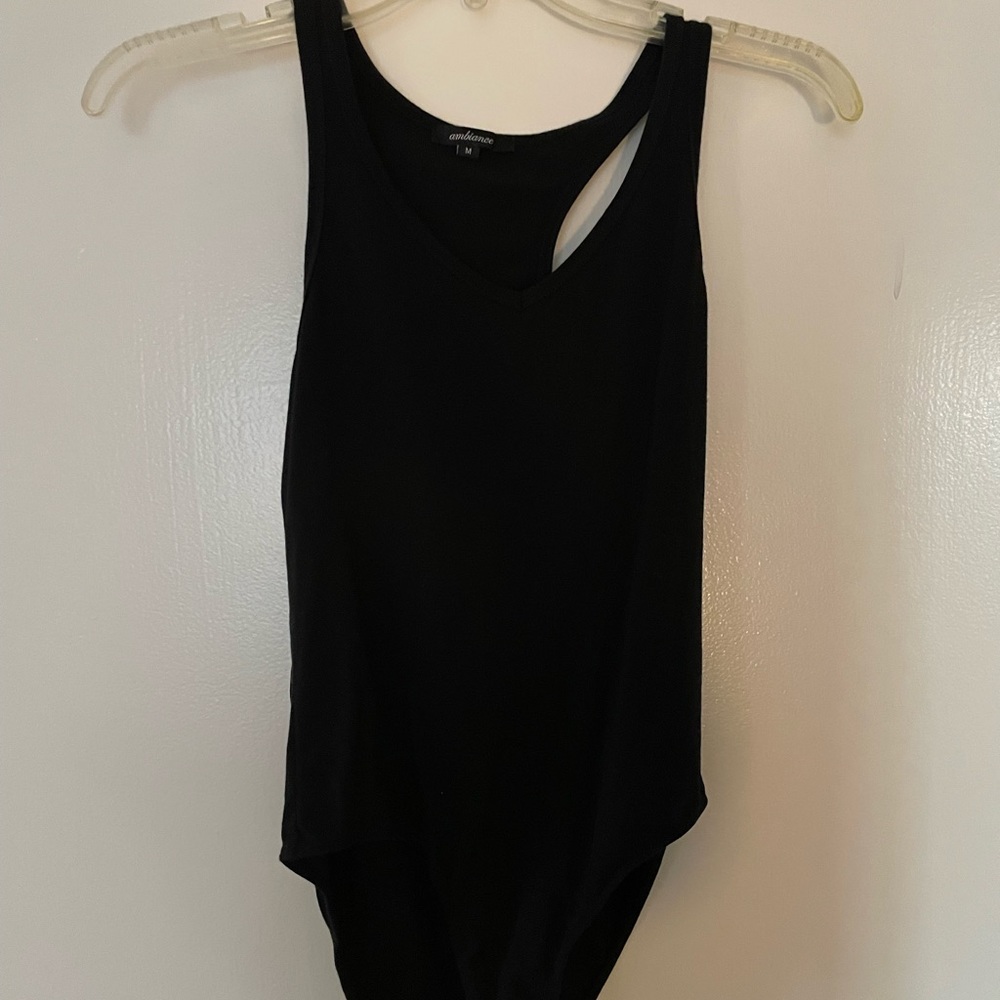 Black tank top body suit
